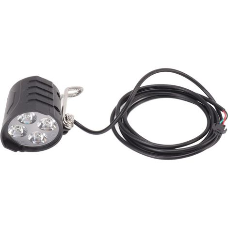 Phare avant de vélo électrique 12W LED haute luminosité avec klaxon pour 36V 48V 52V 60V