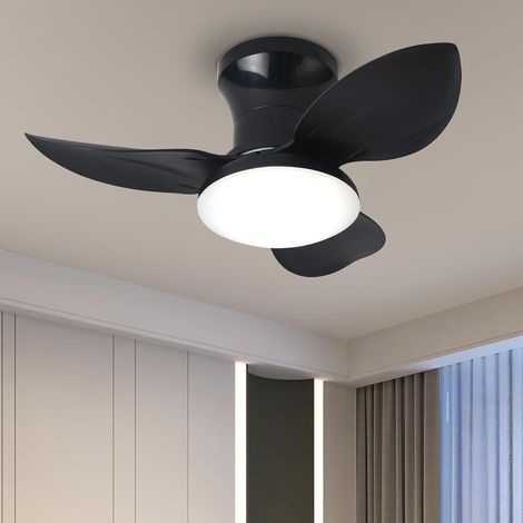 Silencieux Ventilateur Plafond avec Lumiere et Telecommande 6 Vitesses Ventilateurs de Plafond Diamètre 65CM 3 Pale Réversibles Moteur DC 30W (1/5)