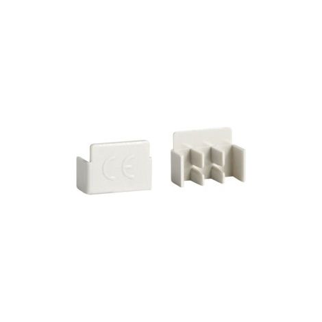 10 bouchons latéraux pour barres de pontage 2P 16mm² et 3P HAGER KZ023A (1/2)