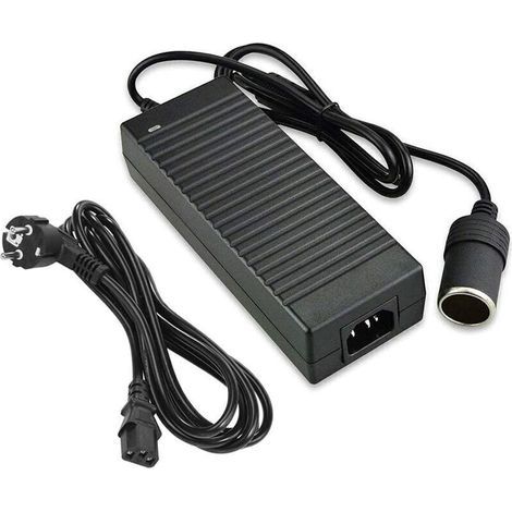 Convertisseur 220V vers 12V 10A pour allume-cigare voiture – Adaptateur puissant pour aspirateur & réfrigérateur portable (1/4)