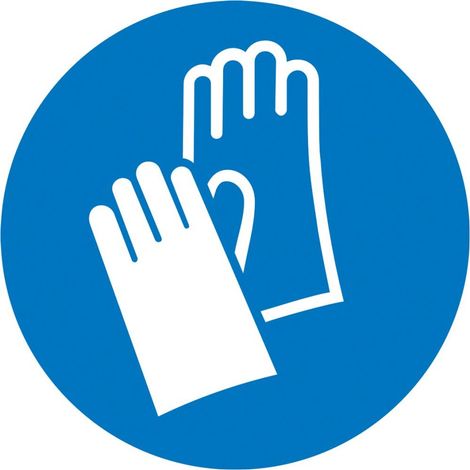 SafetyMarking Gebotsschild Aluminium D200 mm Handschutz benutzen (1/2)