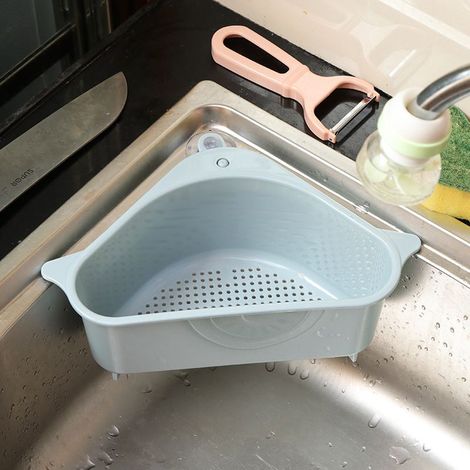 Lot de 2 filtres pour évier/boîte de rinçage - Rinçage des fruits et légumes - Gris (1/5)