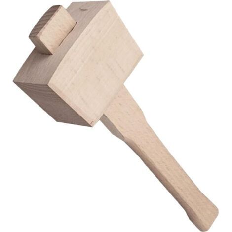 PA Holzhammer, Zimmermannsklöppel, Holzhammer, Holzhammer, Zimmermannshammer, Holzhammer, Zimmermannswerkzeug. Buchenholzhammer zum Verlegen und Zusammenbauen von Holzmöbeln (1/4)