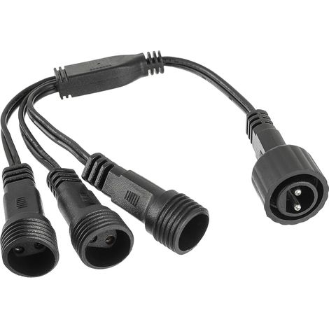 1 à 3 Connecteur Guirlande Lumineuse Noel, répartiteur d'éclairage extérieur, connecteur 2 broches étanche IP65 pour sapin et rideau lumineux G40 (1/5)