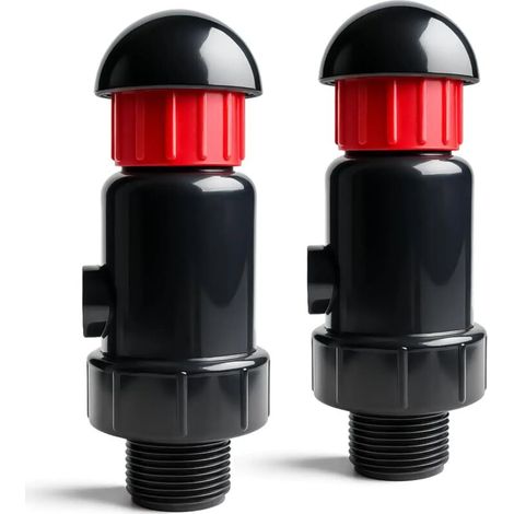 (2 pièces, 19 mm) Soupape de purge d'air automatique 3/4" x 1" (filetage BS) pour réservoirs d'eau et systèmes d'irrigation goutte à goutte.