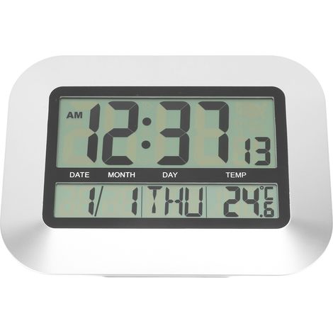 Digital Thermometer Alarm Clock Electric Calendar Home Decoration for Office Bedroom (1/5)