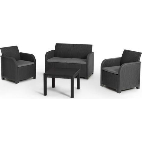 Keter SanRemo salon de jardin gris graphite 5 pièces (1/5)