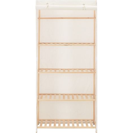 Maison Exclusive - Armadio Bianco 79x40x170 cm in Tessuto