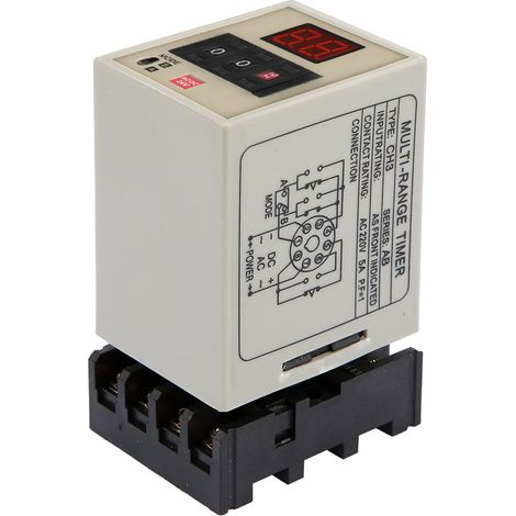 AH3-DM Doppelfunktions-Verzögerungsrelais 0,01S-99H LED-Anzeige (AC/DC 24V) (1/5)