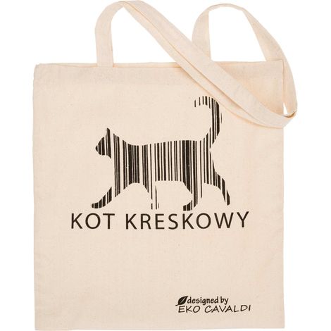 Baumwolltasche. EKO-23-(CAT-Streifen)-2105 Natur (1/5)