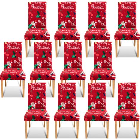 SWANEW Coprisedie di Natale 12pcs coprisedie protettore di decorazione festosa coprisedie Partito ristorante (1/5)