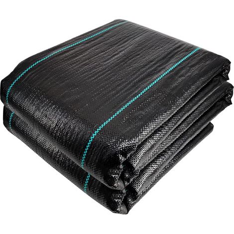 Toile de Paillage Contre Les Mauvais Herbes 2Mx20M en Fibres de Polypropylène Tissées Anti-UV Résistant Aux Déchirures avec Haute Stabilisation Bâche de Paillage (1/4)