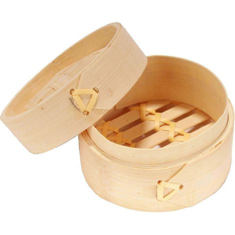 Lot de 10 mini paniers vapeur en bambou pour dim sum, 7,6 cm (3 pouces), parfaits pour les desserts et les fêtes. (1/5)