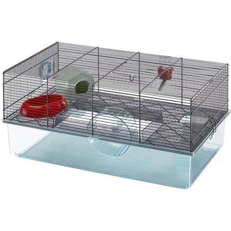 Jaula Ferplast Favola negra de dos niveles para roedores (1/5)