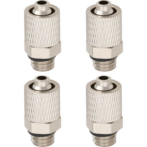4 Raccords Droits M6 avec écrou Pivotant pour Tuyau de 6 Mm Raccords Pneumatiques pour Mini-pelle (1/5)