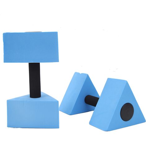 1 paire d'haltères flottantes triangulaires pour enfants, aides pédagogiques de natation (bleu) (1/5)