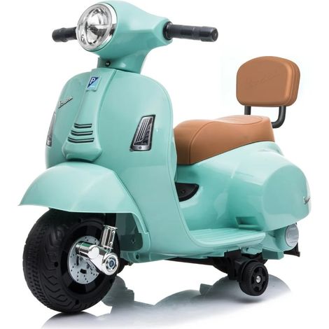 Vespa GTS 6V - Mini Scooter Eléctrico para Niños - 1 a 3 años - Azul
