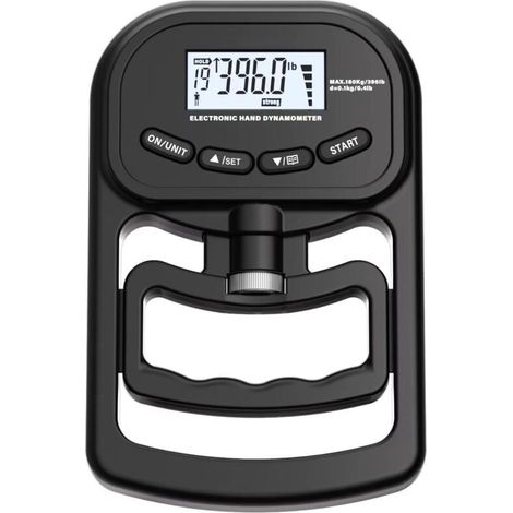 Powermètre numérique à main - 180 kg - Rechargeable - Dynamomètre électronique - Couteau de force de préhension - Entraîneur de force de préhension - Avec écran LCD - Pour le sport, la maison (1/4)