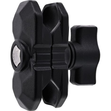 Brazo de doble zócalo de aluminio compatible con soportes RAM de 1"/25 mm/componentes de bola de tamaño B - brazo corto para todos los soportes de soporte para teléfono de bicicleta y motocicleta con (1/5)