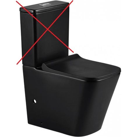 Pack WC noir à poser IOS 81x60,5x34 cm avec abattant à frein de chute-Noir-Noir-34 -- (1/3)