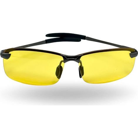 Lunettes de conduite de nuit HD pour hommes, lunettes de vision nocturne polarisées pour hommes, lunettes anti-éblouissement avec verres polarisés UV400, monture sport (1/4)