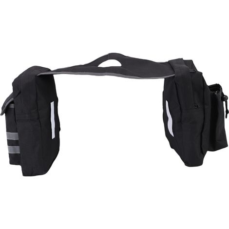 Borsa da serbatoio per ATV, borsa laterale, striscia sigillante riflettente, vestibilità universale, tasca portaoggetti per carburante, borsa da carico per UTV, motoslitta, moto, nera (1/5)