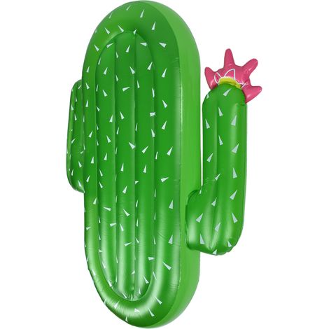 Fauteuil de piscine gonflable en forme de cactus, lit flottant en PVC pour se détendre en plein air (1/5)