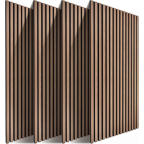 Relaxdays pannelli acustici, set 120 x 60 cm, isolamento e rivestimento parete, impiallacciatura rovere, colori a scelta