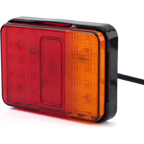 Rückleuchten 12V 30 LED Rot und Gelb für Anhänger, LKW, Boot, Bremswarnleuchte (1/5)