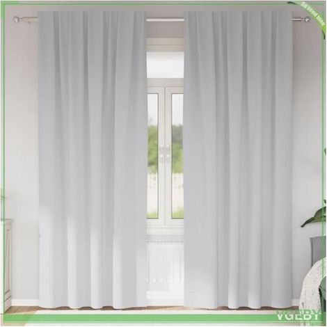 Rideaux occultants - FAFEISY - 4107460 - Gris pâle - 225 x 140 cm - Tissage triple 80-90% (1/5)
