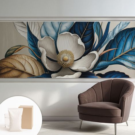 Papier peint intissé décoratif avec motifs pour salon et chambre a motif - Colle incluse gratuite Flore élégante 250x104 cm (1/5)