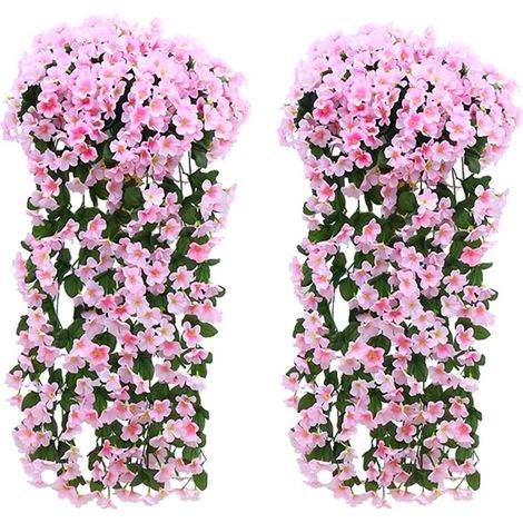 Fleur Artificielle Deco Glycine Fleurs Artificielles Tombante pour Décoration du Mariage Maison Fête Jardin Cuisine Fausse Plante Lierre en Soie à Suspendre Fleurs Artificielles Extérieur (1/5)