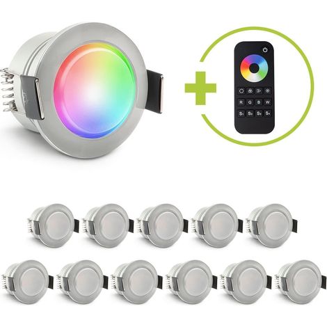 Einbaustrahler Mini Genova 3W RGBW IP65 - Farbe: acryl - Anzahl: 12x