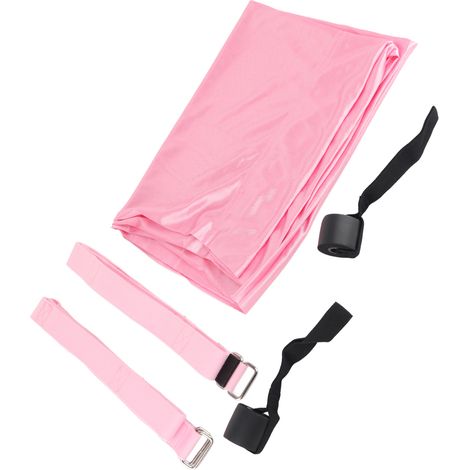 Hochelastisches, faltbares Band mit hoher Widerstandsfähigkeit zum Dehnen der Beine, Flexibilitätstrainingsgerät, rosa, Einheitsgröße. (1/4)