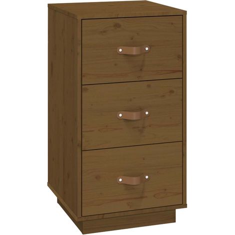 Maison Exclusive - Mesita de noche madera maciza de pino marrón m (1/5)