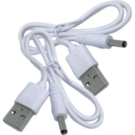 Câble de Charge USB vers DC 3,5x1,35mm 2 Pièces Protection la Surtension et Charge Fluide pour Lampes de Table et Tablettes en PVC et Cuivre (1/5)
