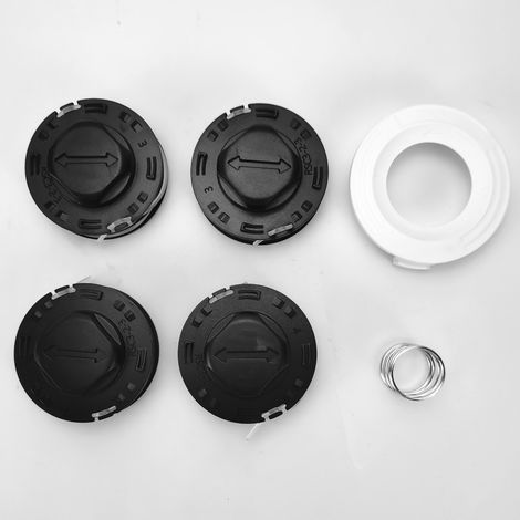 Tête de coupe-bordure - 4 bobines + 1 couvercle + 1 ressort, compatible avec Stihl FSA 57 FSE52 (1/5)