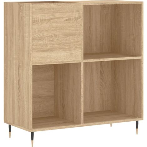 Mueble para discos de vinilo práctico 84,5 x 38 x 89 cm estilo industrial madera de roble Sonoma 020049162 (1/5)