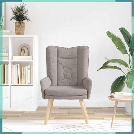 42001830 fauteuil Taupe 63 x 67 x 94 cm Tissu et contreplaqué (1/5)