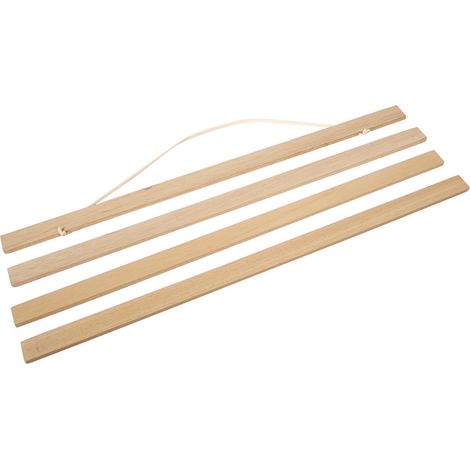 Moderner magnetischer Bilderrahmen aus Sägemehl, DIY-Posterrahmen, Bildrollenaufhänger, weißes Holz, 40 cm (1/5)