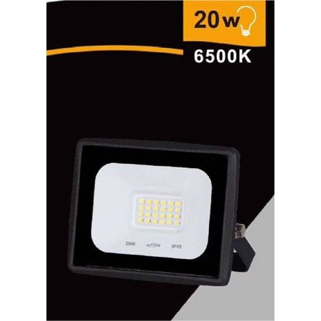 Faretto Led - 20 W - 1800 Lm - Ángulo 90° - IP65 - Metal Negro - 3000K/4000K/6500K - 1 Unidad