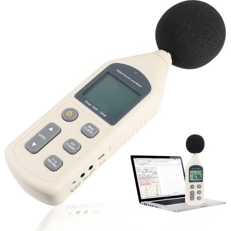 Sonomètre numérique Rz1356 avec connexion USB pour testeur de son PC (1/4)