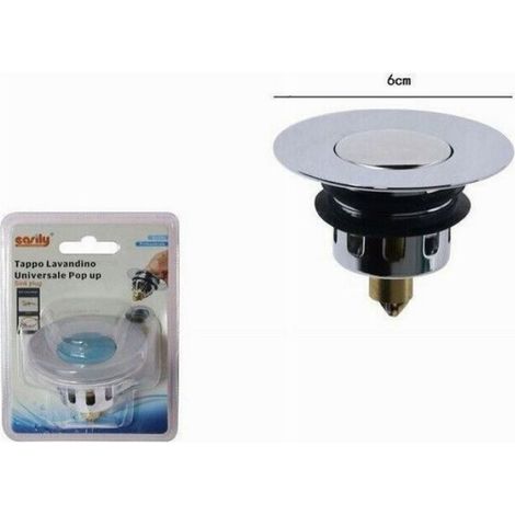 Tappo Lavandino Bagno Bidet Universale Pop Up Tappo Di Scarico In Metallo 87250 (1/2)
