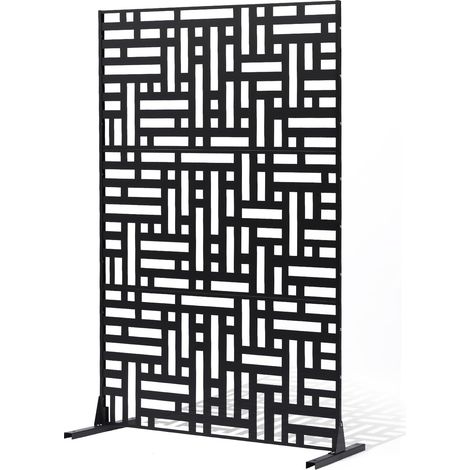 VEVOR Pannelli per Privacy in Metallo 120x50,8x193 cm Schermi Pannelli per Privacy allAperto, Fendivista Divisorio per Esterno Indipendente con Supporto, Recinzione Decorativa 3 Schermi da Giardino