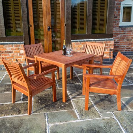 Rowlinson Willington Square Table 4 Seat Set (1/5)