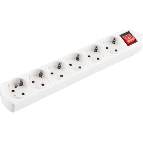 Base blanche interrupteur onlex t/t sans câble 6 prises (1/2)