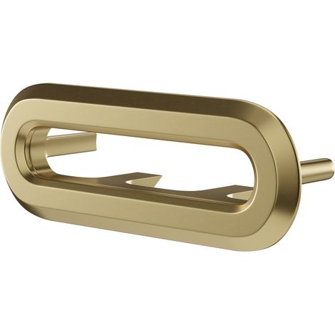 Colore Oval Brushed Brass Basin Overflow Insert (1/5)