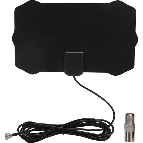 Antenne TV Numérique HD Amplifiée - Réception Haute Définition Intérieure Noire (1/5)