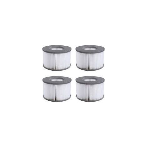 Filtre de rechange pour spa gonflable MSPA Lite et bain à remous tourbillonnant – compatible modèles depuis 2020 – lot de 4 éléments filtrants pour spas et bateaux (1/5)