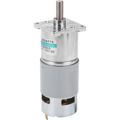 Moteur Électrique CC 24V à Aimant Permanent Faible Vitesse 550 tr/min Sens Horaire/Antihoraire pour Automatisation Industrielle XD‑42GA755 (1/5)